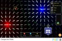 Screenshot of the simulation Charges And Fields_電荷與電場